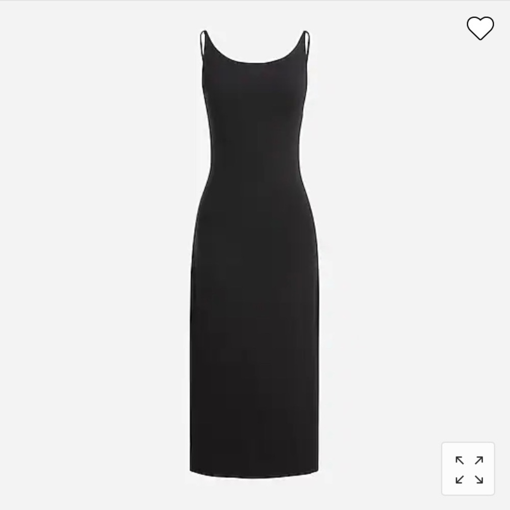 NWT J.Crew FormKnit boatneck midi dress sz Large Black Color